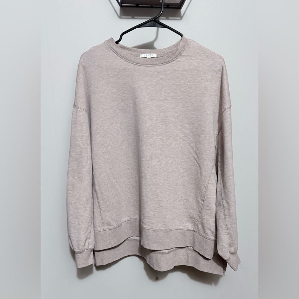 Z Supply Cream Crew Neck Sweater - Picture 5 of 6